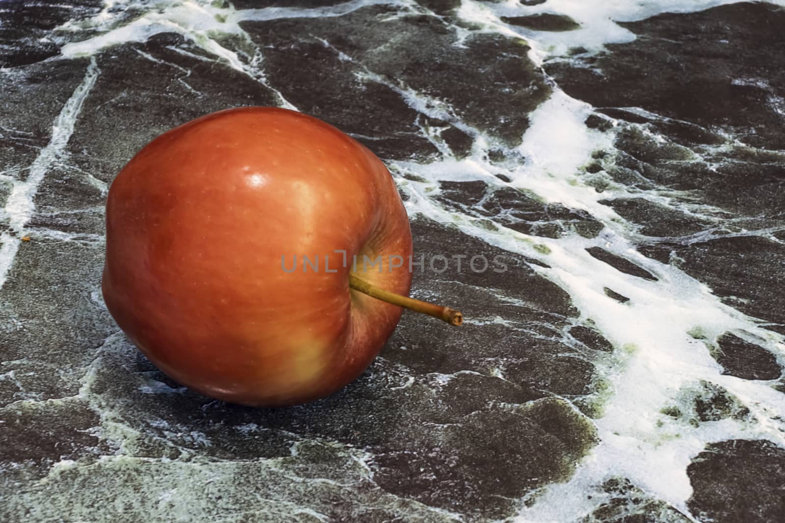 close up ready to eat apple fruit on background