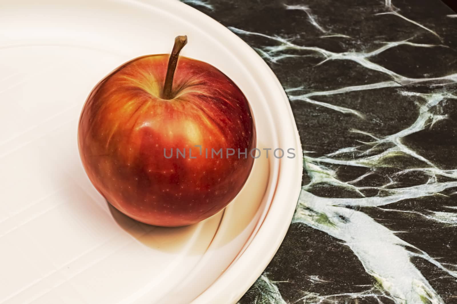 close up ready to eat apple fruit on background