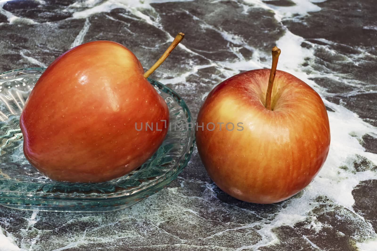 close up ready to eat apple fruit on background