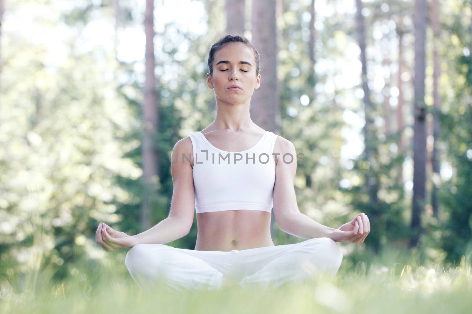 Yoga woman outdoor by ALotOfPeople