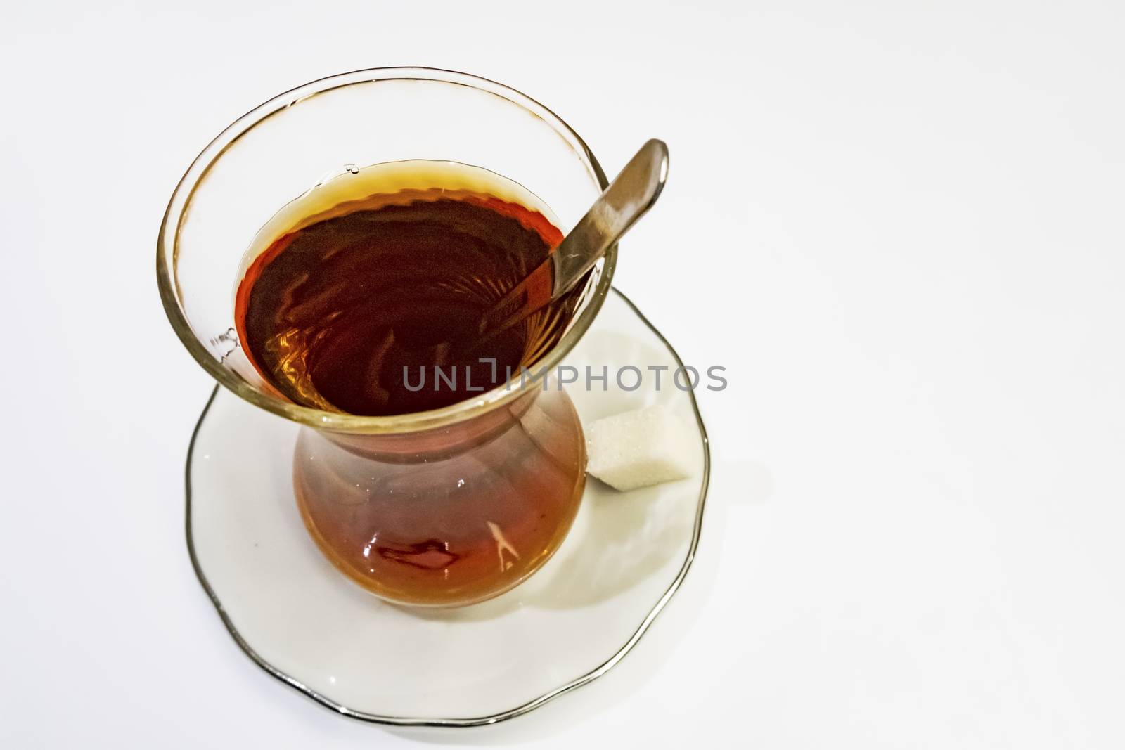 ready to drink traditional turkish tea in glass cup