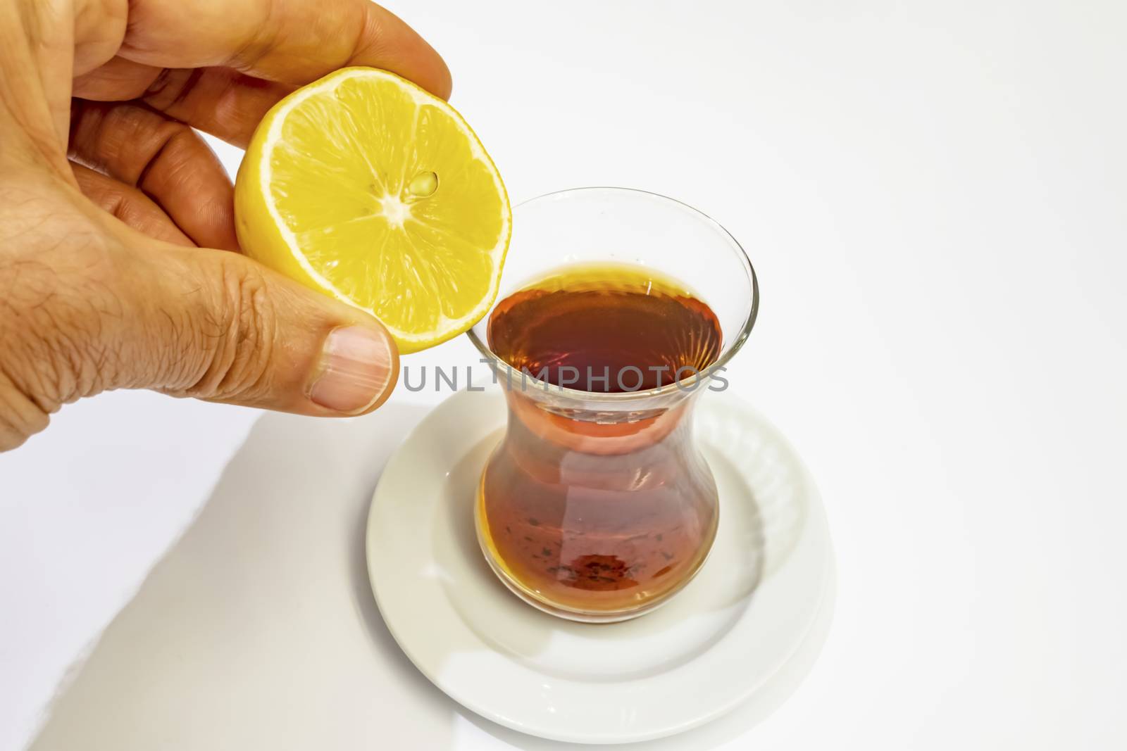 ready to drink traditional turkish tea in glass cup