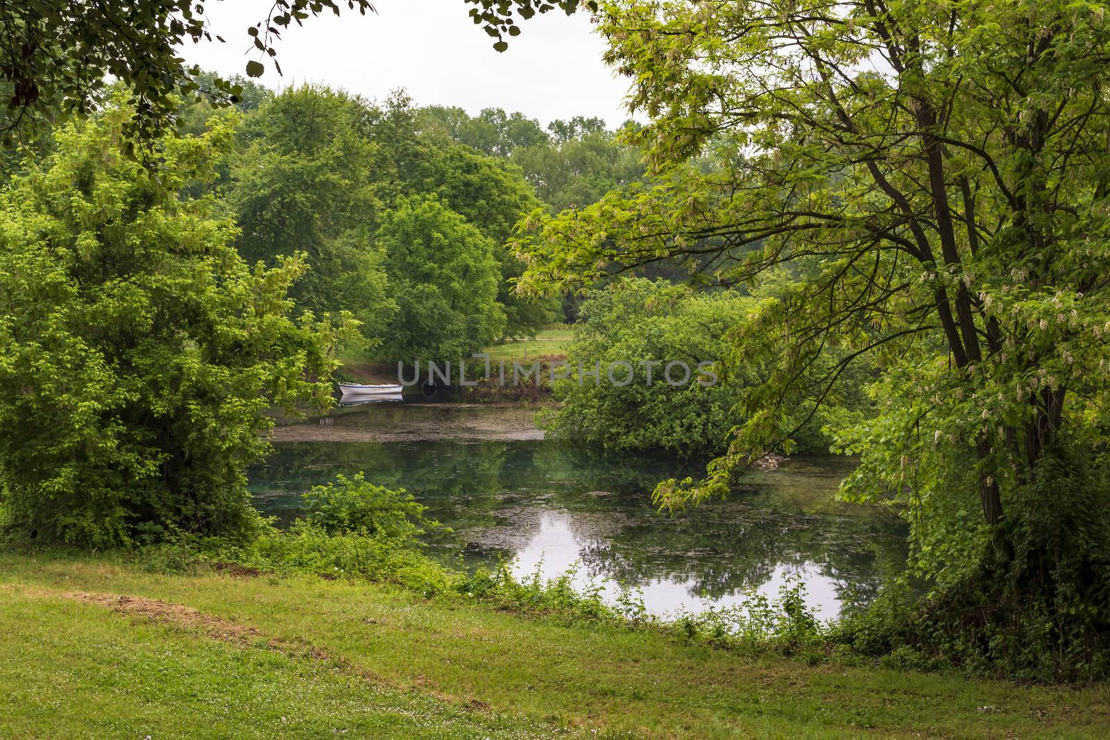 Lake in the Dion Archeological Site at Greece by ankarb