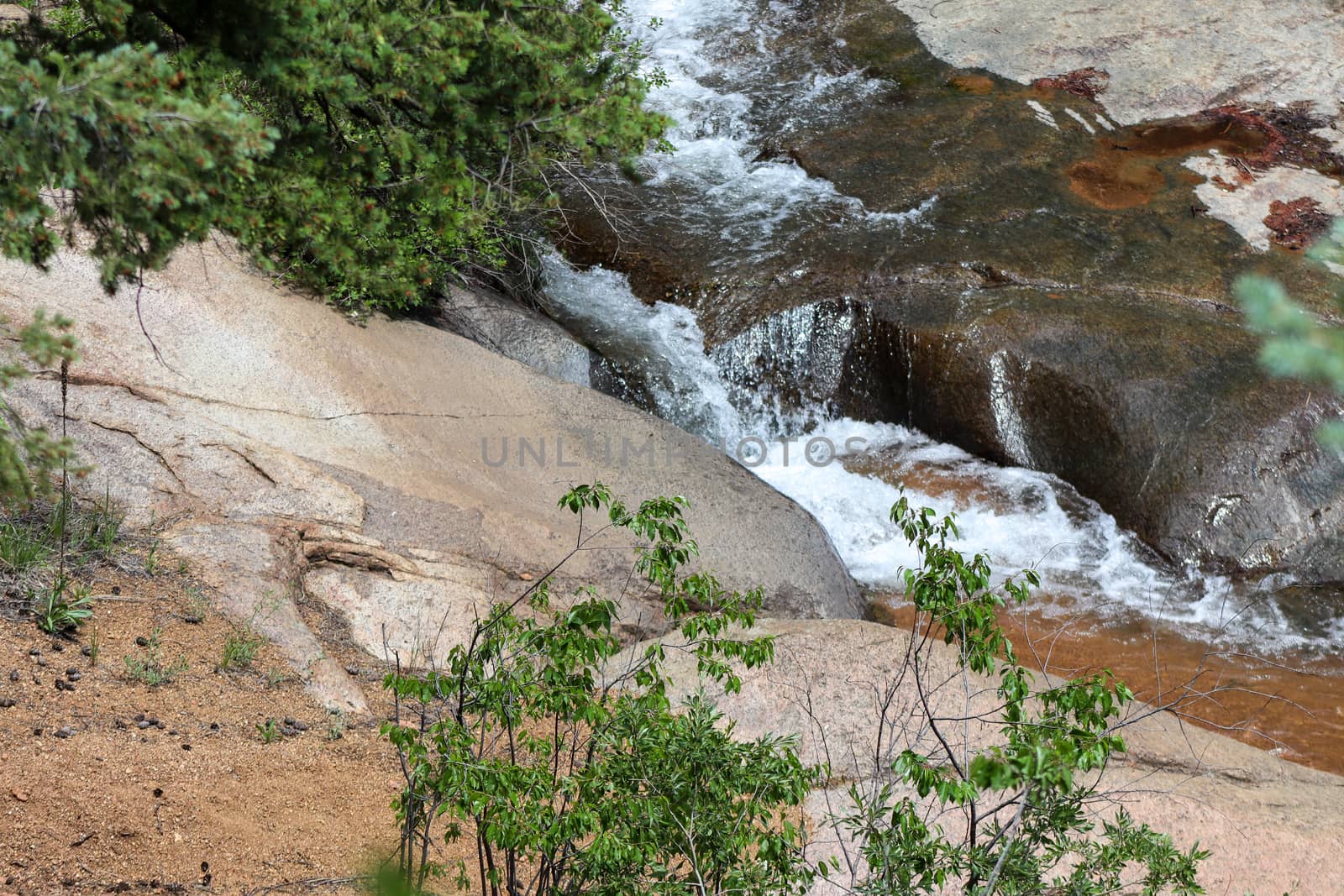 Helen hunt's falls Colorado waterfalls flowing stream summer 2019