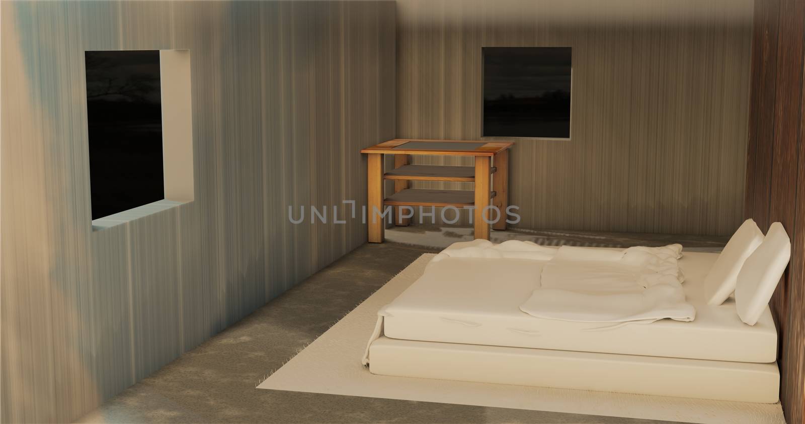 3d rendering room modern and soft
