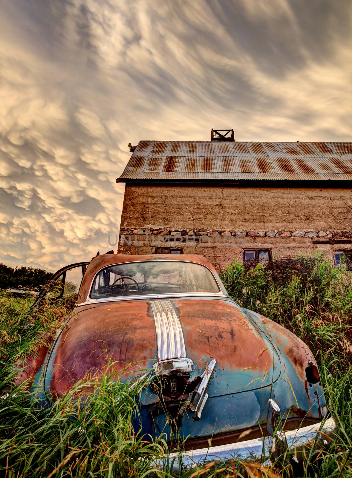 Prairie Storm antique car by pictureguy