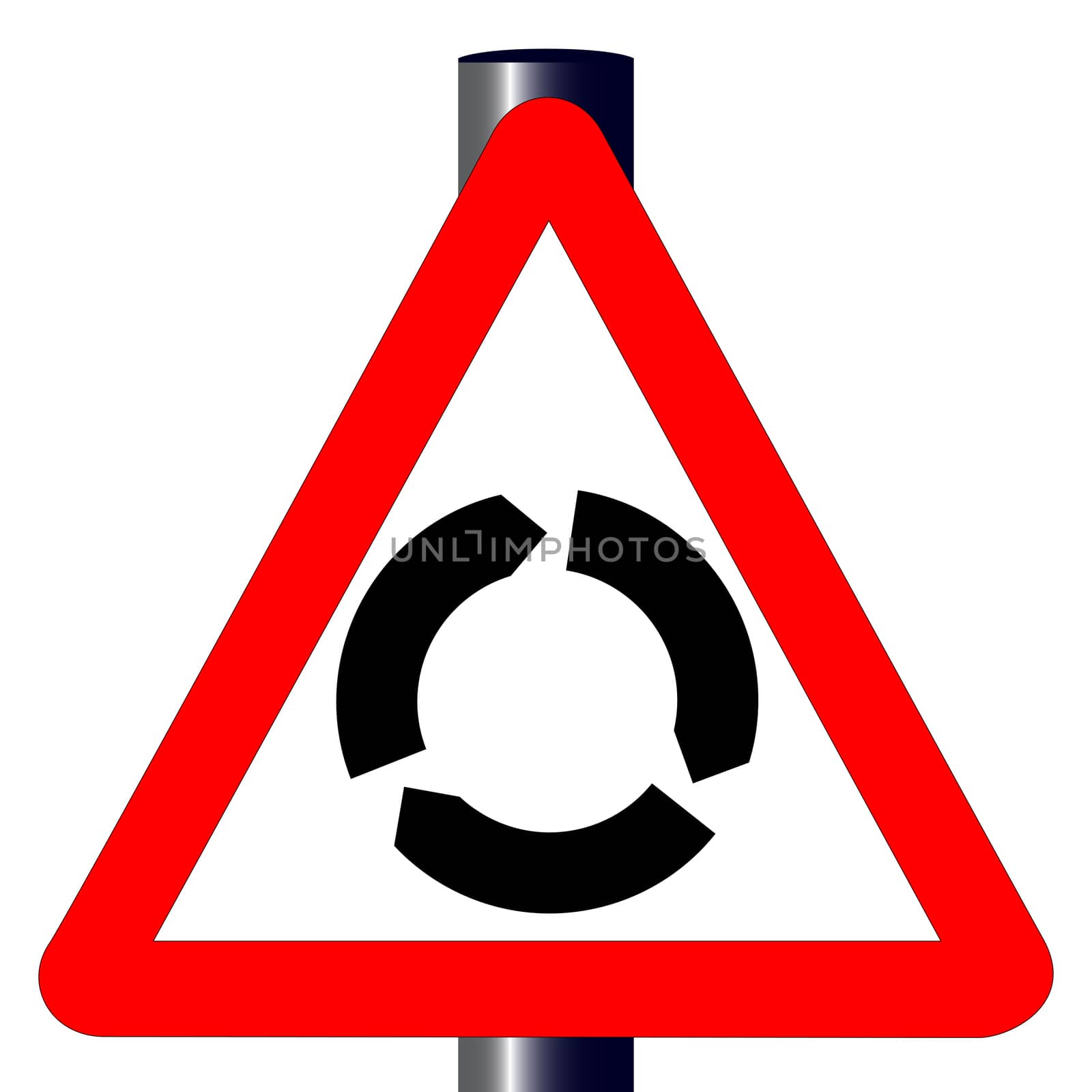 Roundabout Traffic Sign by Bigalbaloo