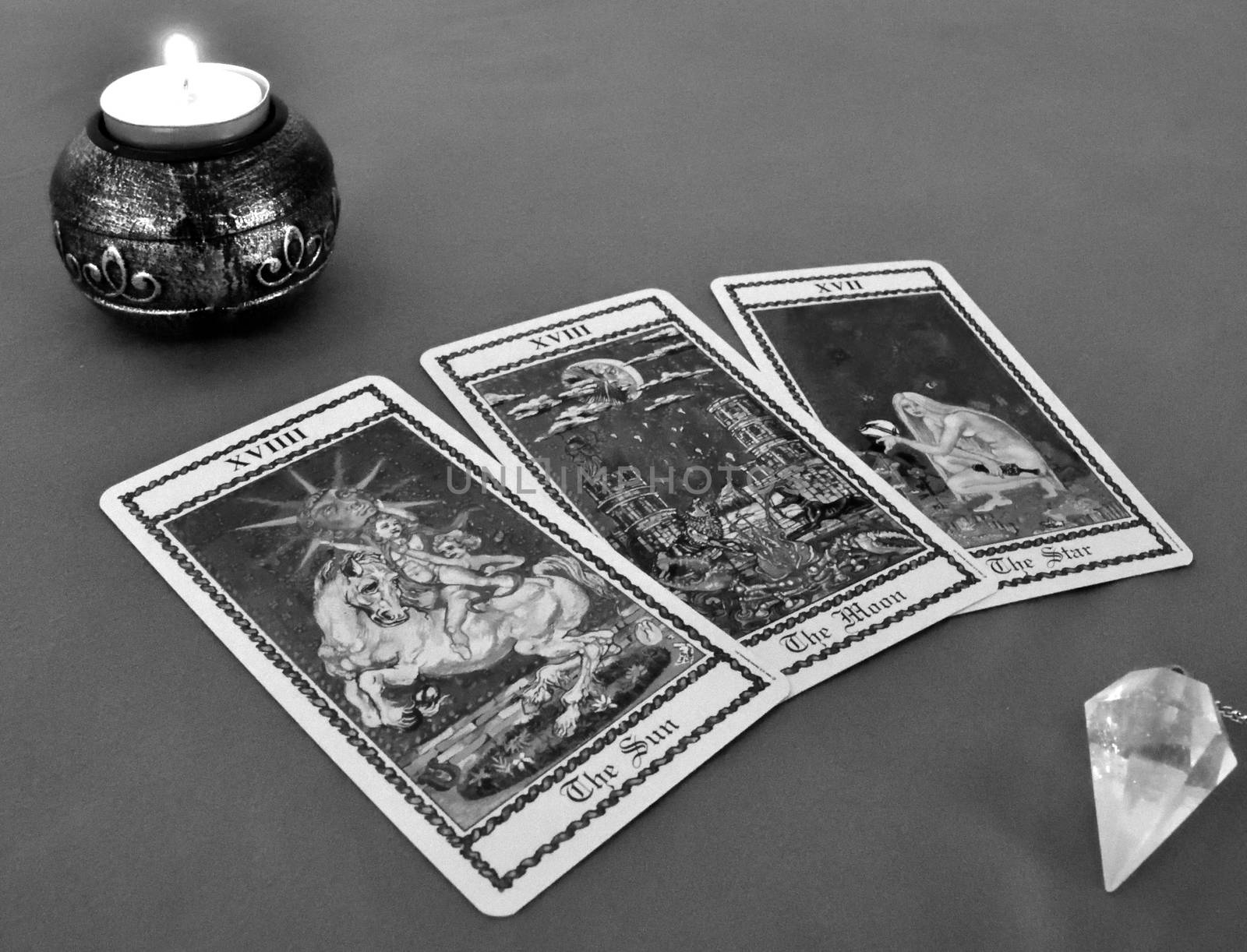 Tarot Cards in Black and White