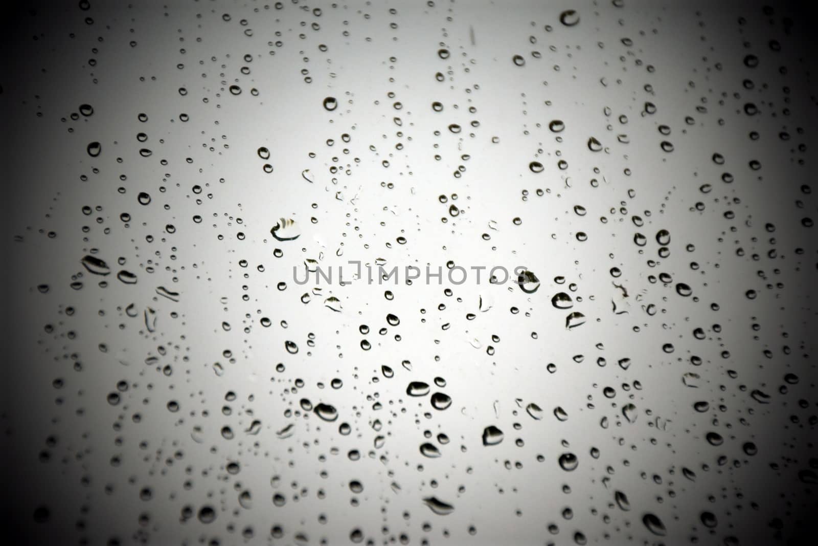 Rain droplets on glass