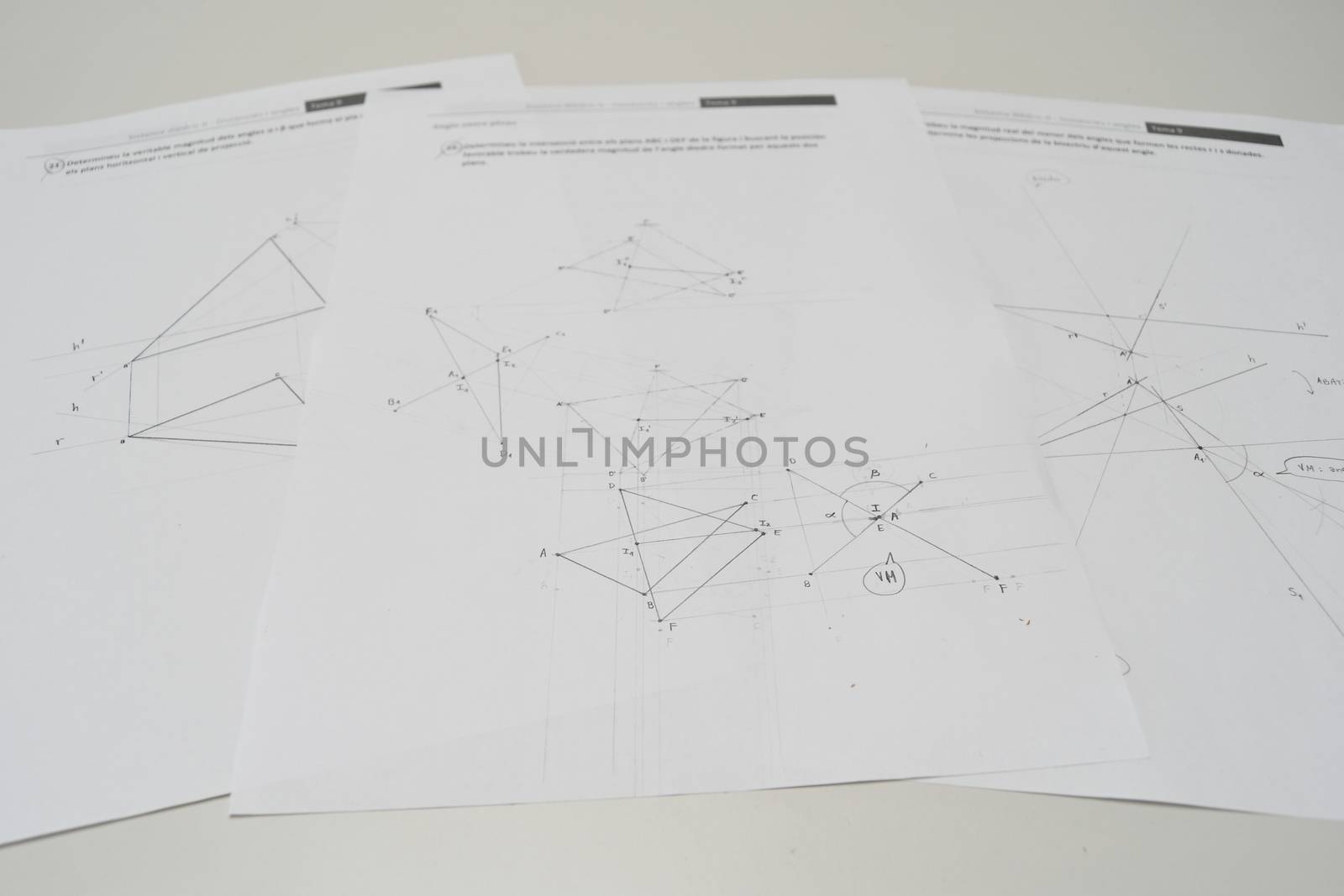Technical drawing papers, files