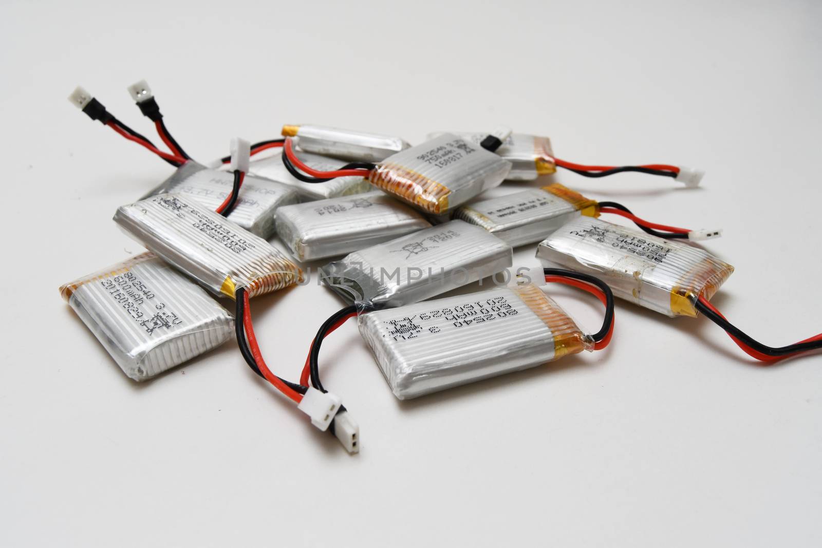 Bunch of small grey drone li-po batteries