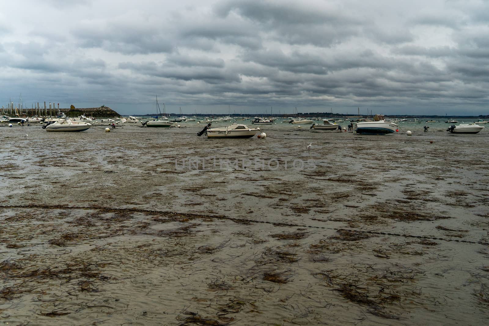 High and low tide in Britanny coast by javax