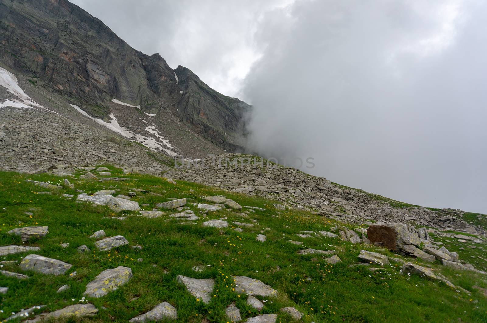 Hiking in Italian Alps landscape by javax