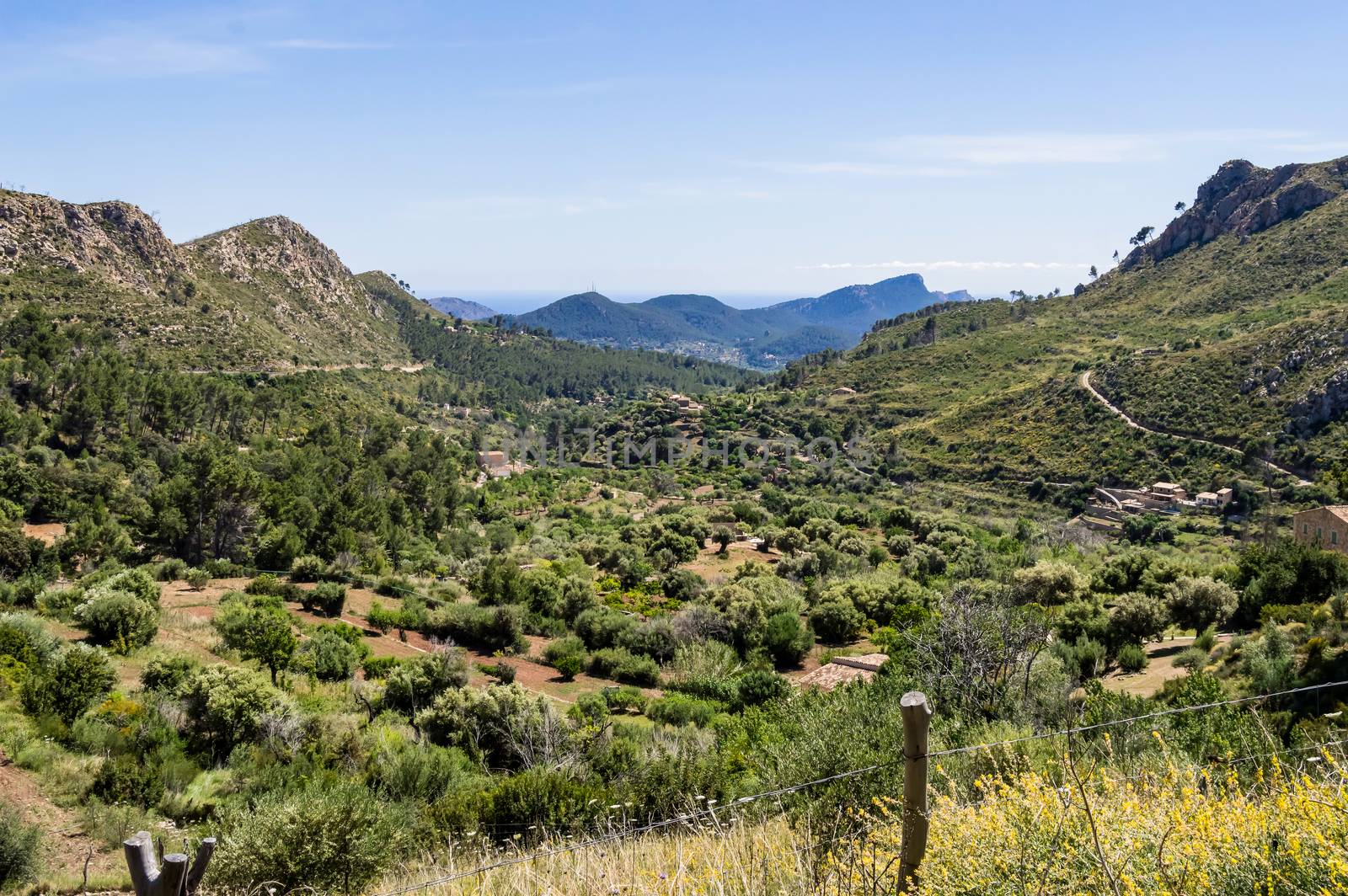 View of the road from las comas to Palma de Mallorca