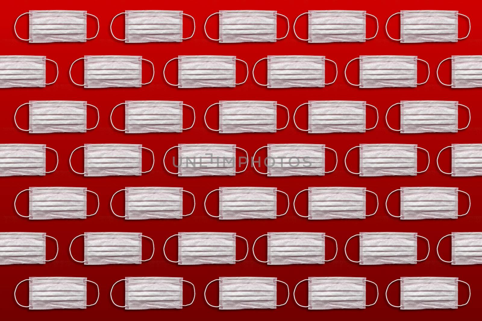 Face masks for first responders on a red background by oasisamuel
