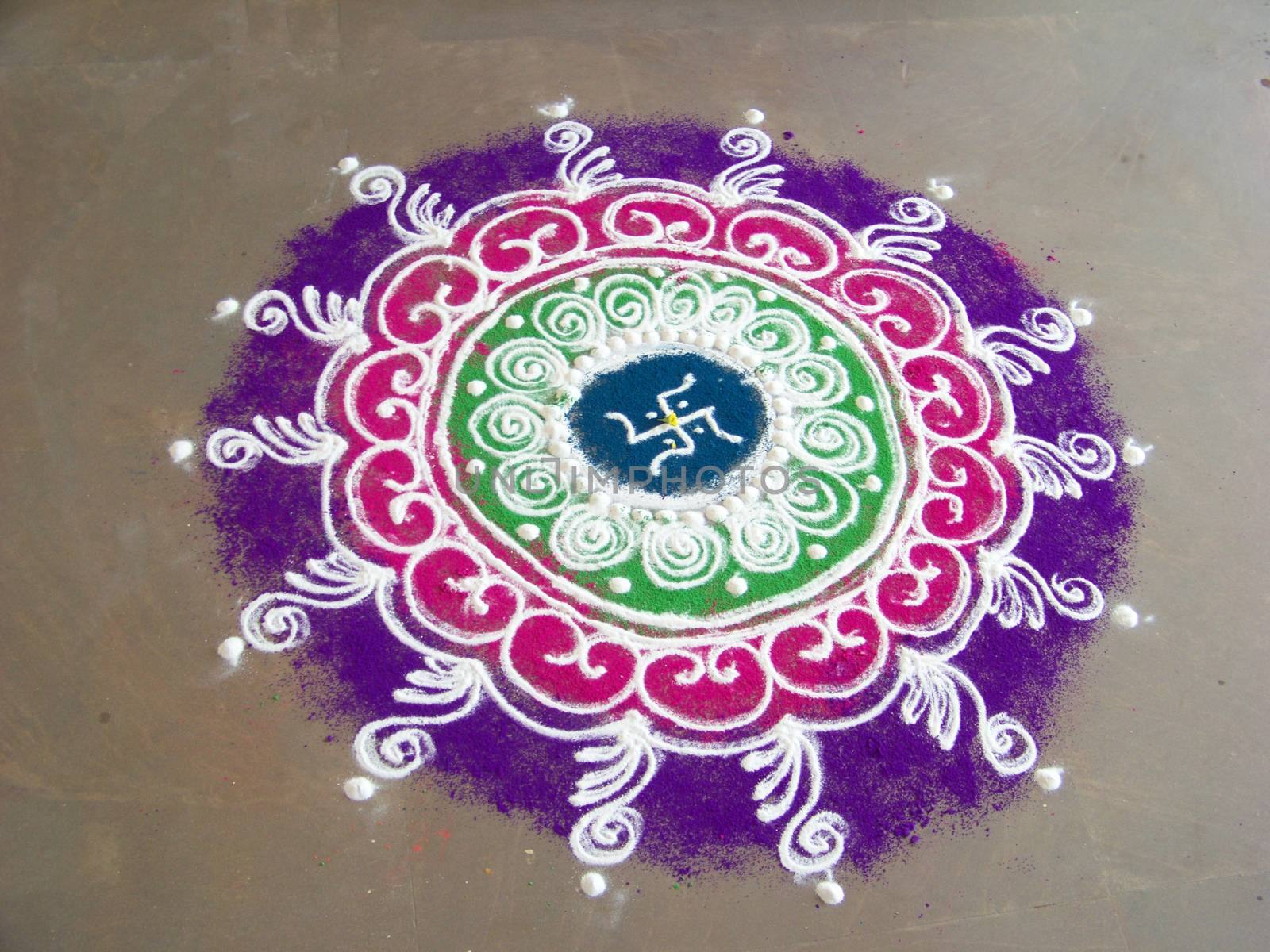 rangoli design during an indian festival by gswagh71