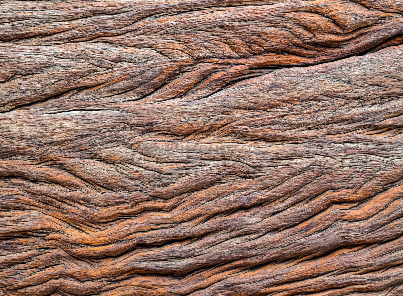 Abstract texture on surface of old wooden board by Satakorn