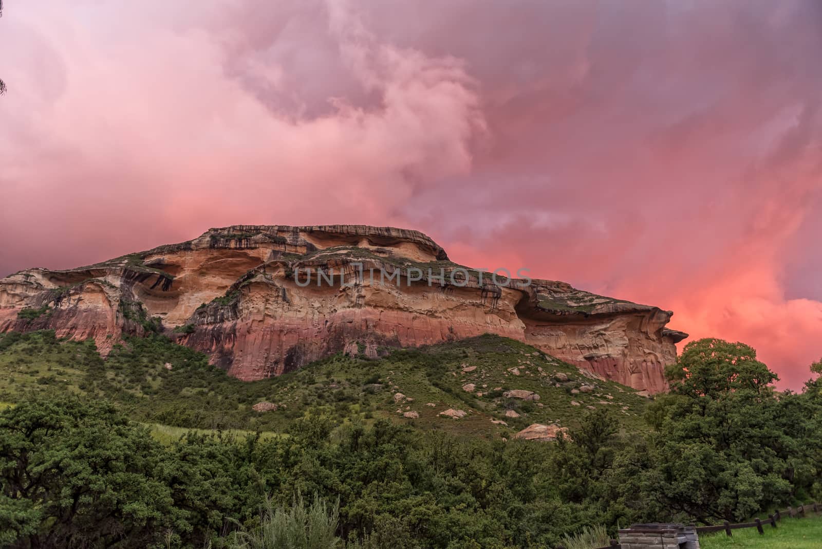 View of the Mushroom Rocks after sunset by dpreezg