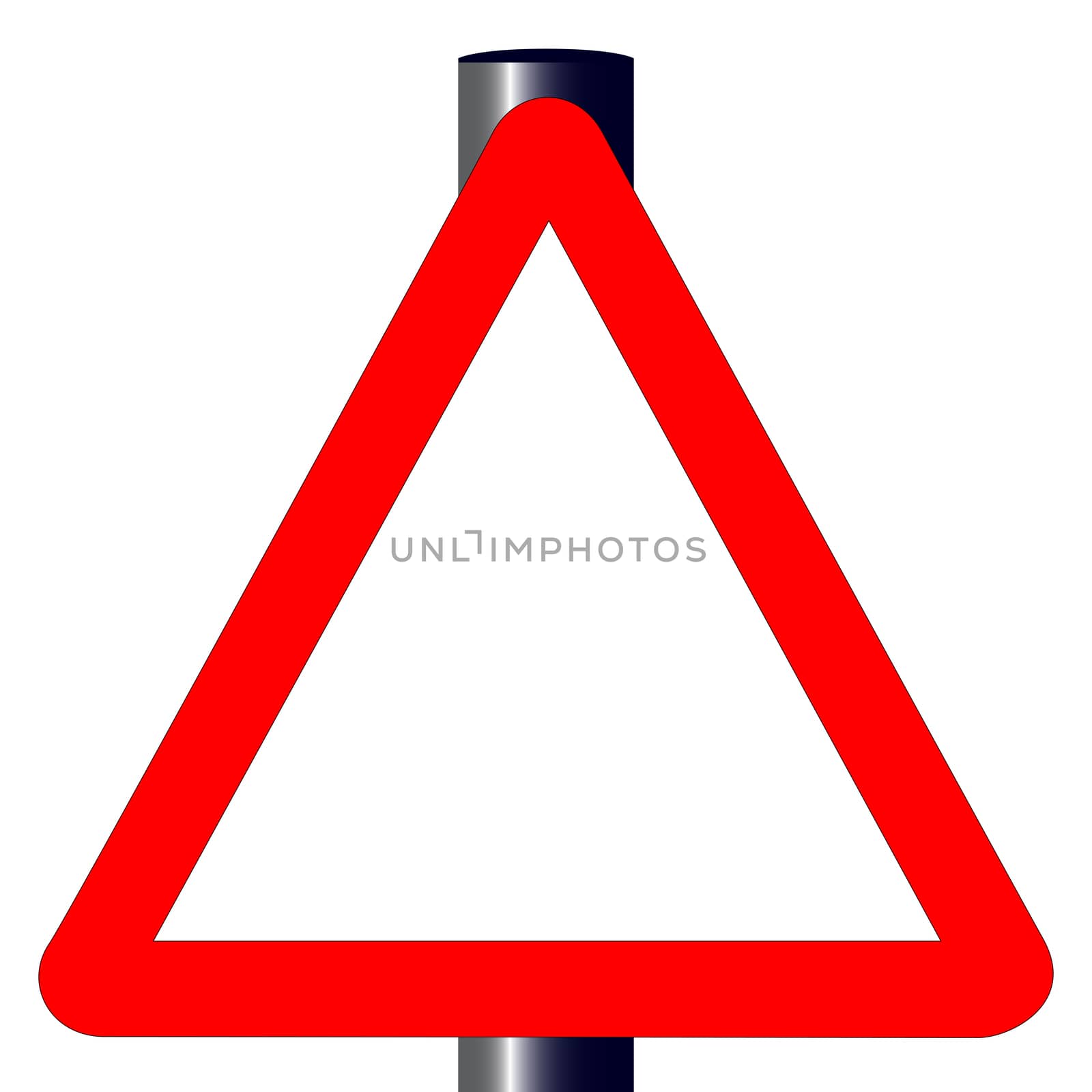 Blank Triangle Traffic Sign by Bigalbaloo