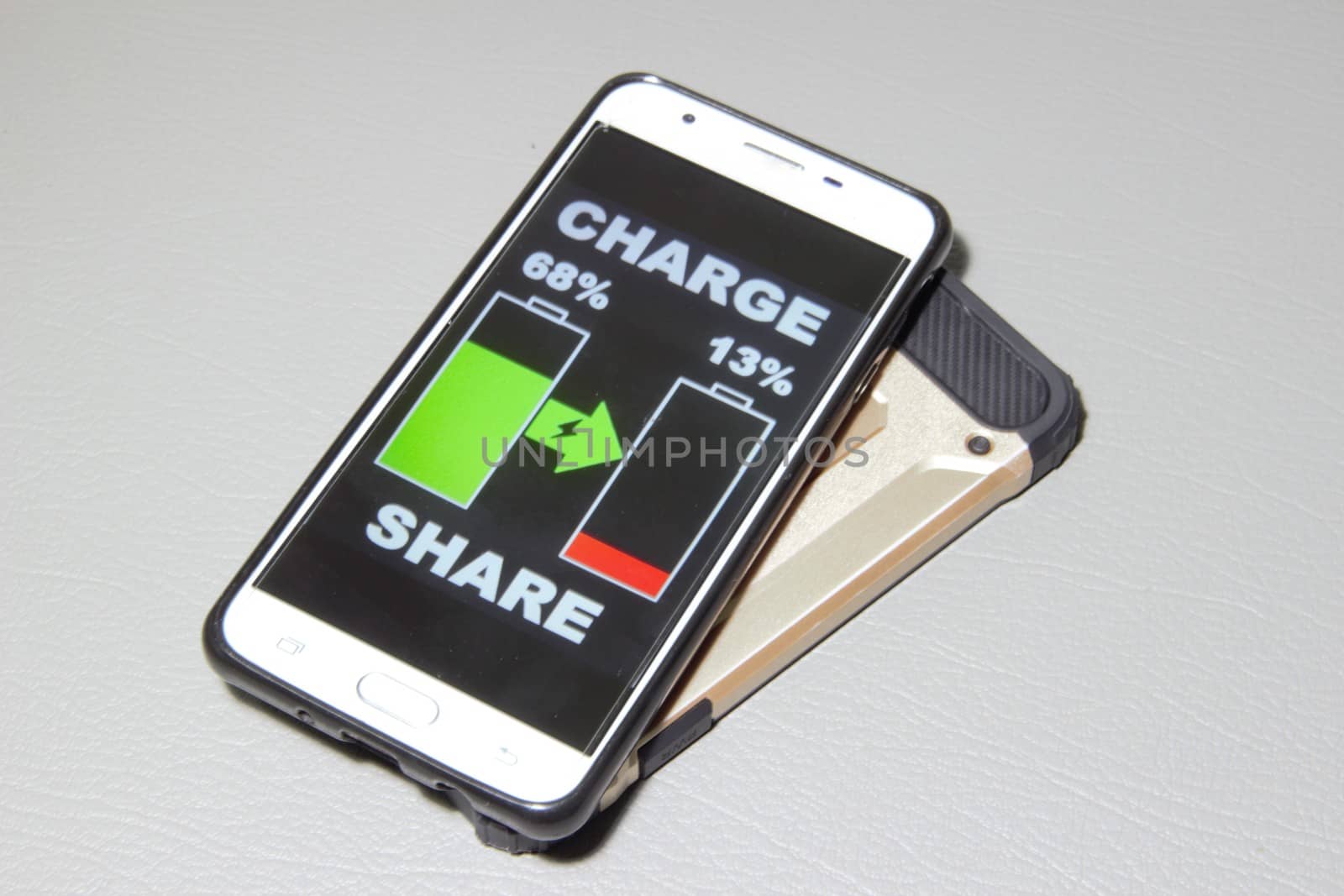 Phones sharing charge