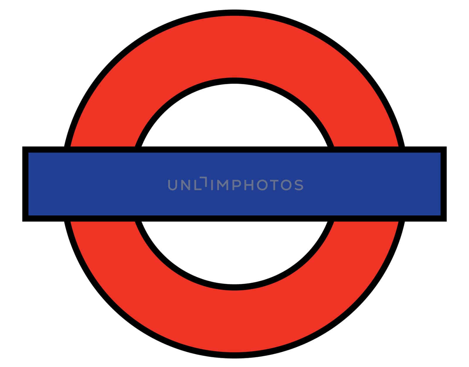 A depiction of the London Underground but with a blank plate