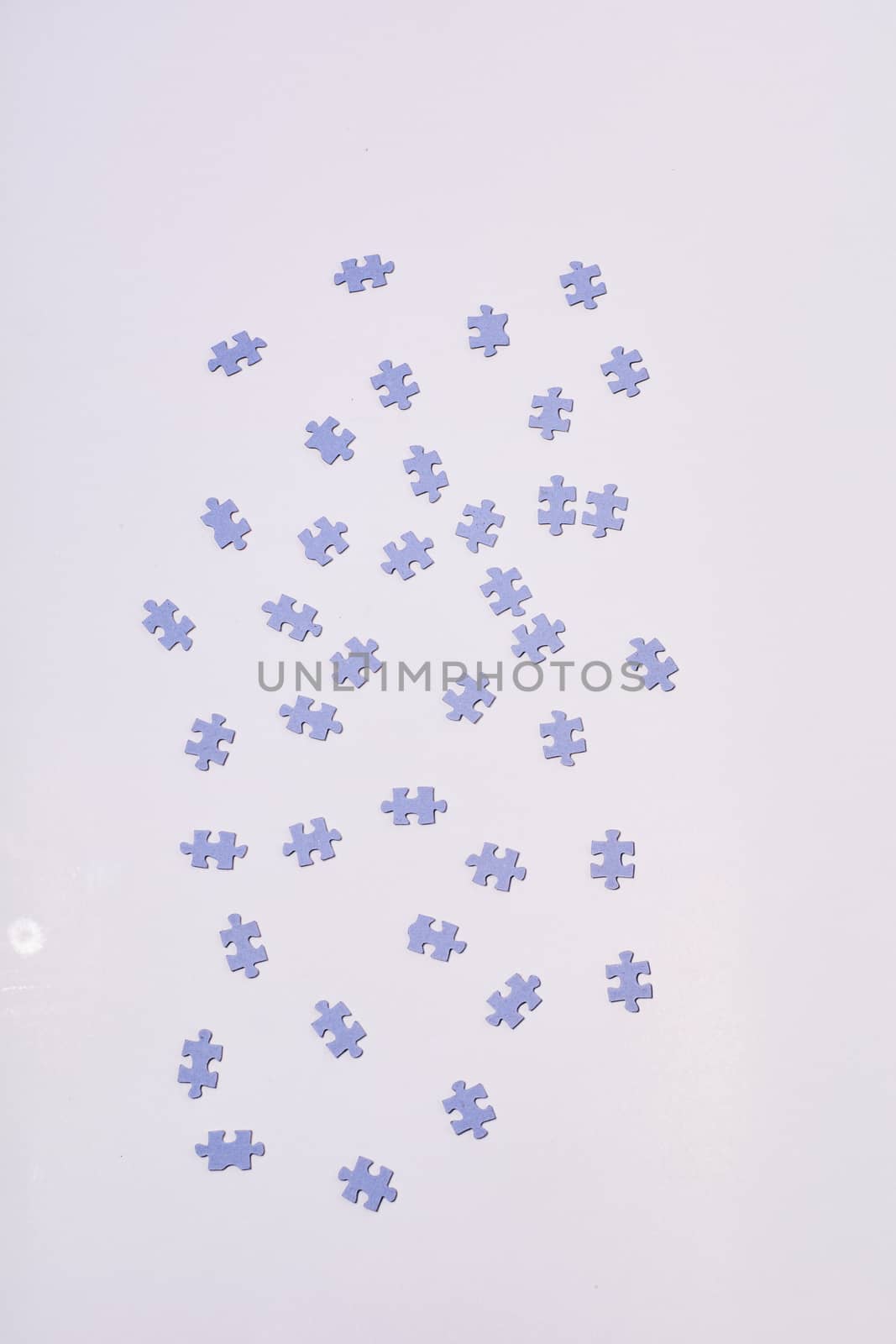 Puzzle pieces on white background, Covid-19, Stay at home