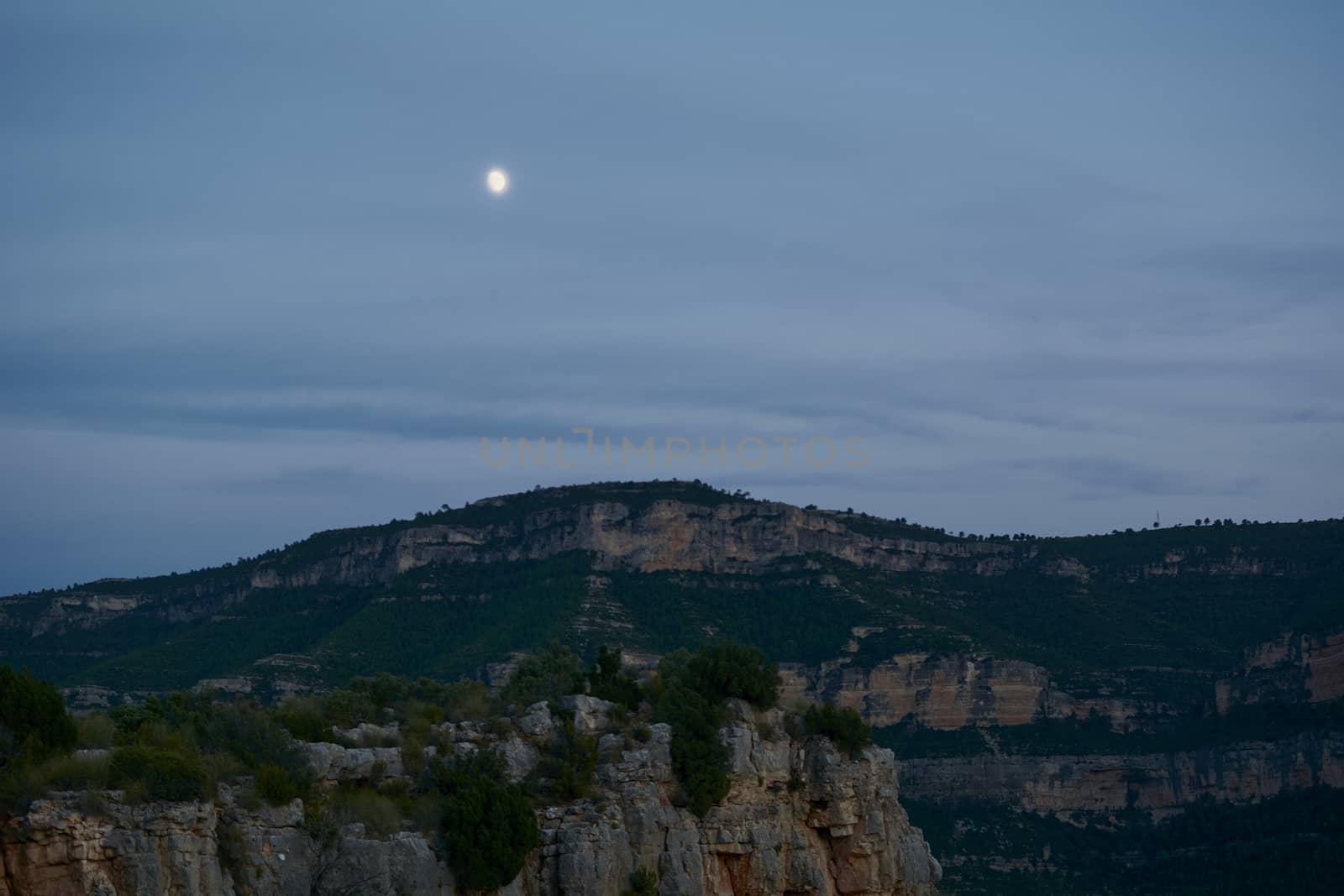 The big mountain with the moon one summer day by raul_ruiz