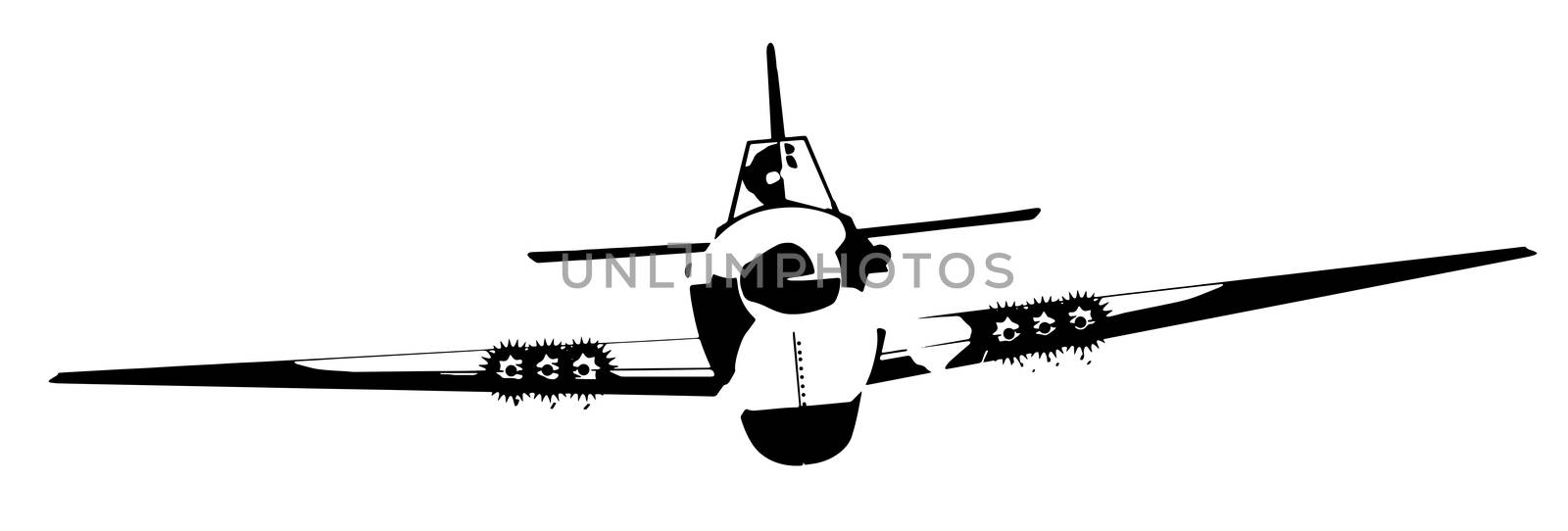 World War Two Aircraft isolated on a white background