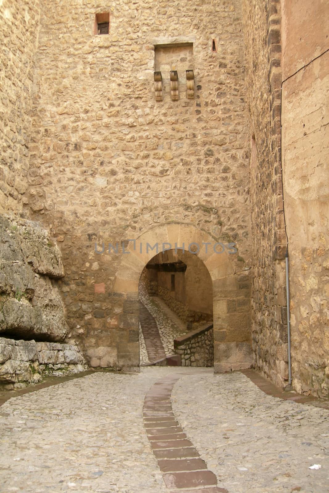 Lonely street of a medieval village by raul_ruiz