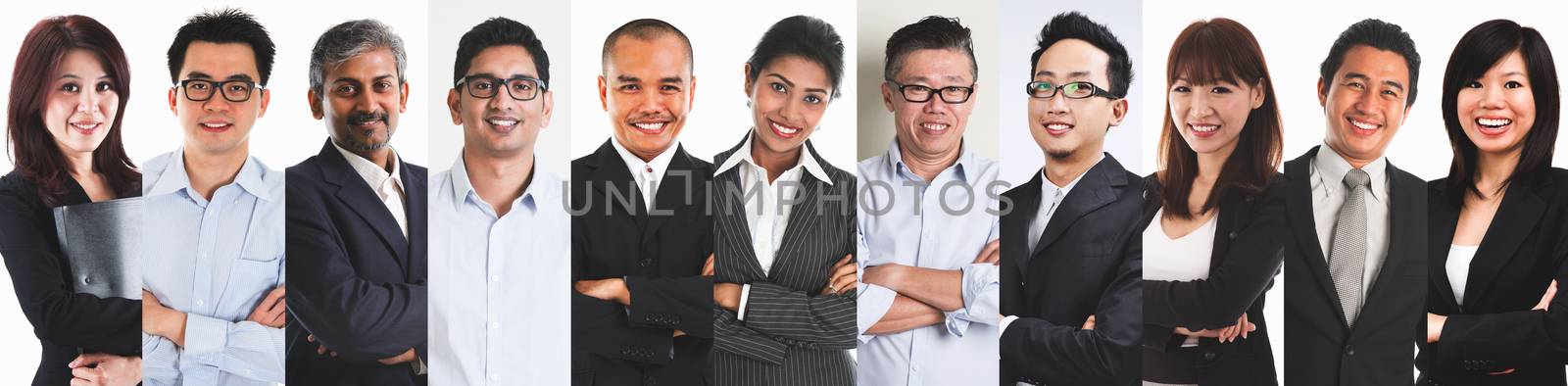 Group of different business people by szefei