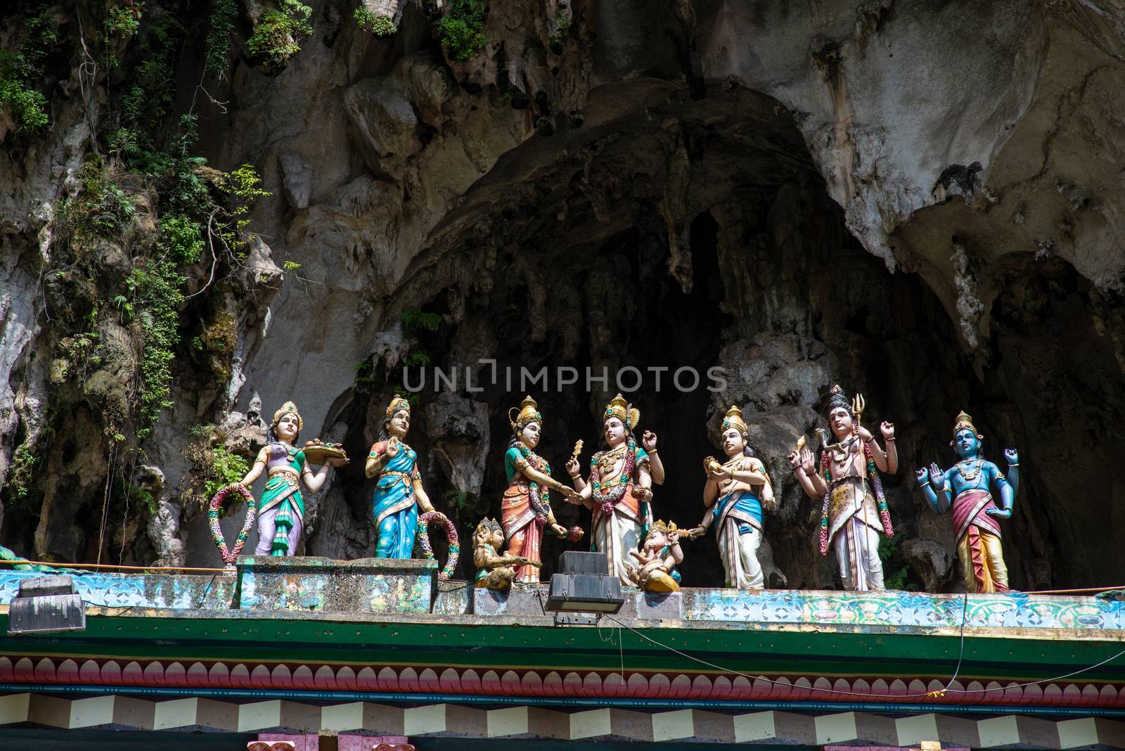 Colorful statue of Hindu God in Batu caves Indian Temple, Kuala Lumpur, Malaysia