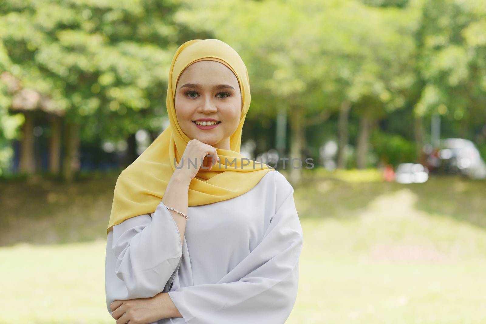 Cheerful Muslim girl by szefei