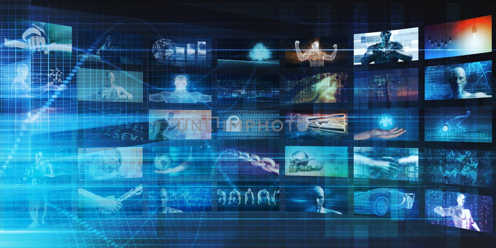 Technology Abstract as a Virtual Software Background Concept