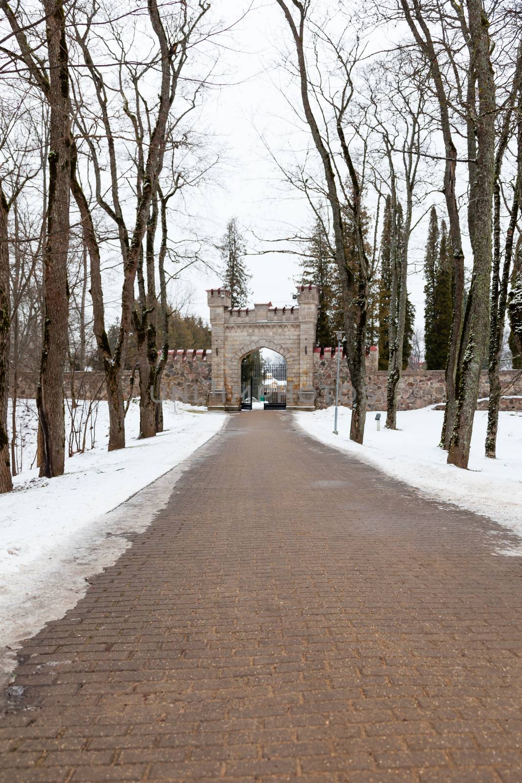 Gateway to New Sigulda Castle by ATGImages