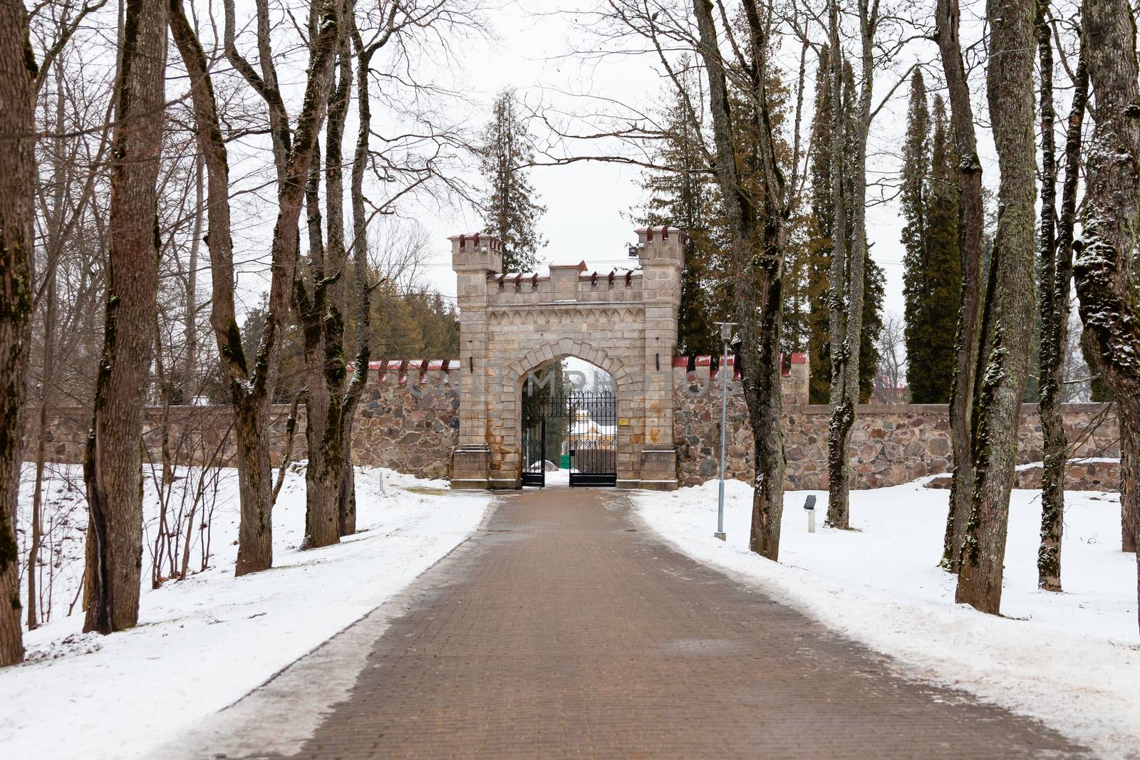 Gateway to New Sigulda Castle by ATGImages