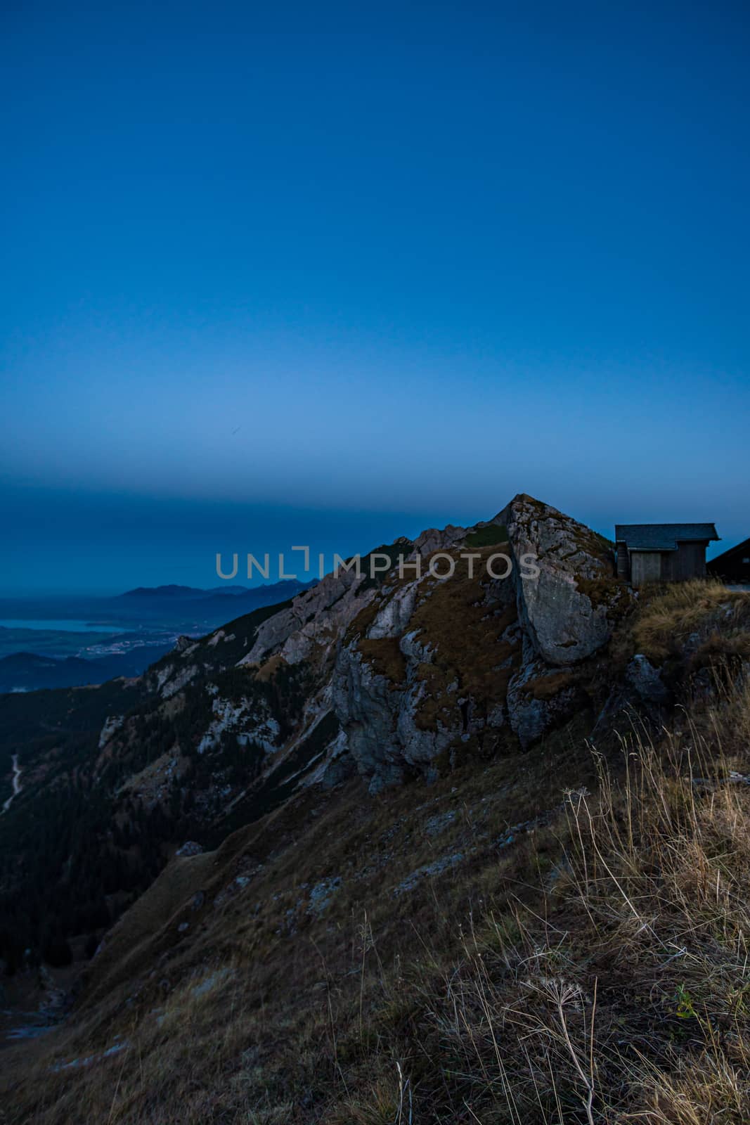 Beautiful mountain tour to the Aggenstein at sunset in the Tannheimer Tal