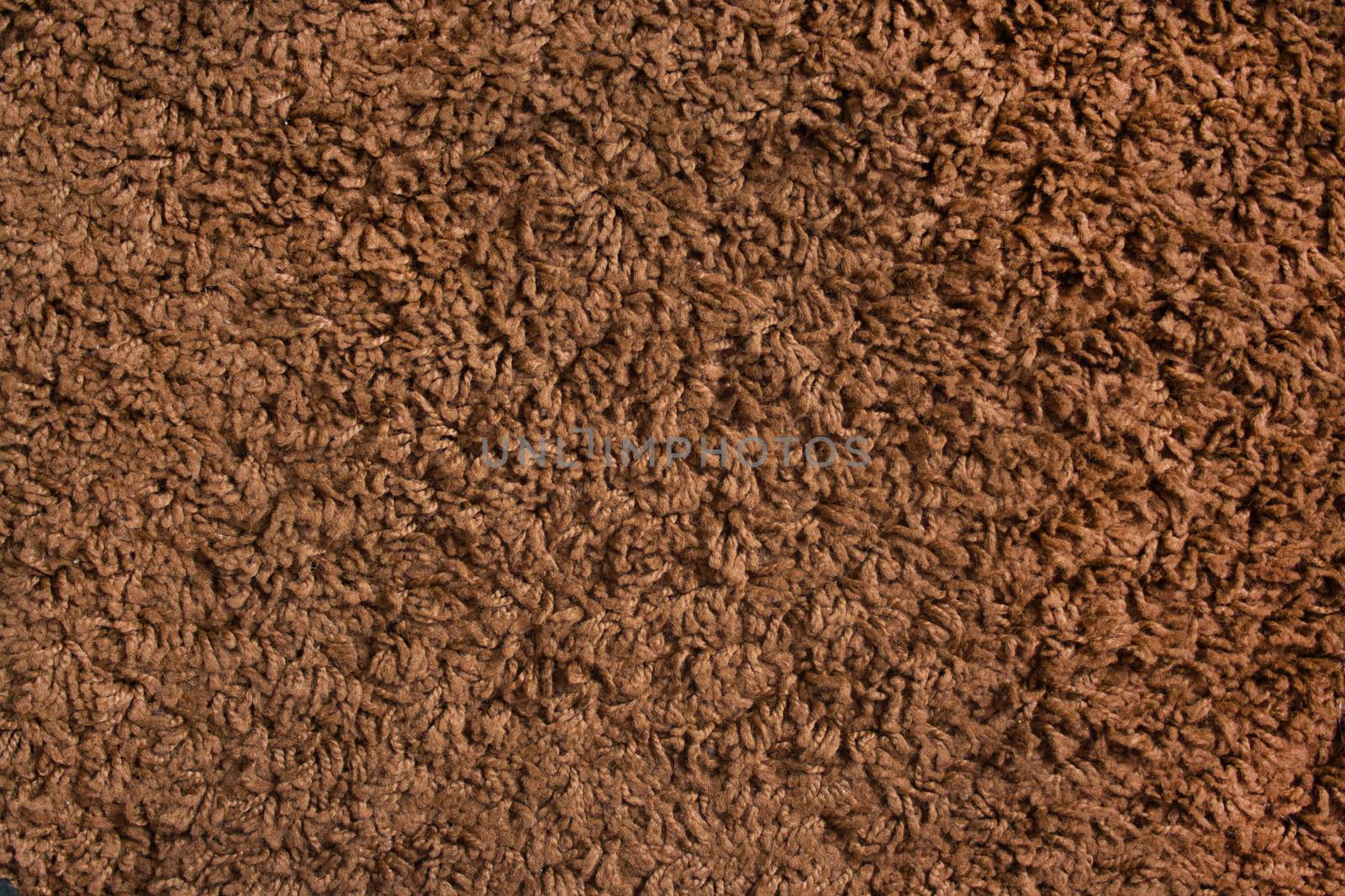 Close up brown carpet texture for background