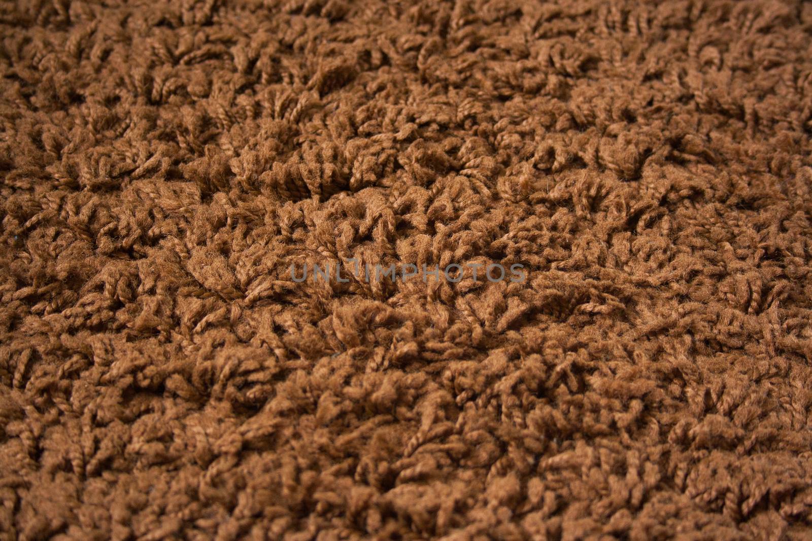 Close up brown carpet texture for background