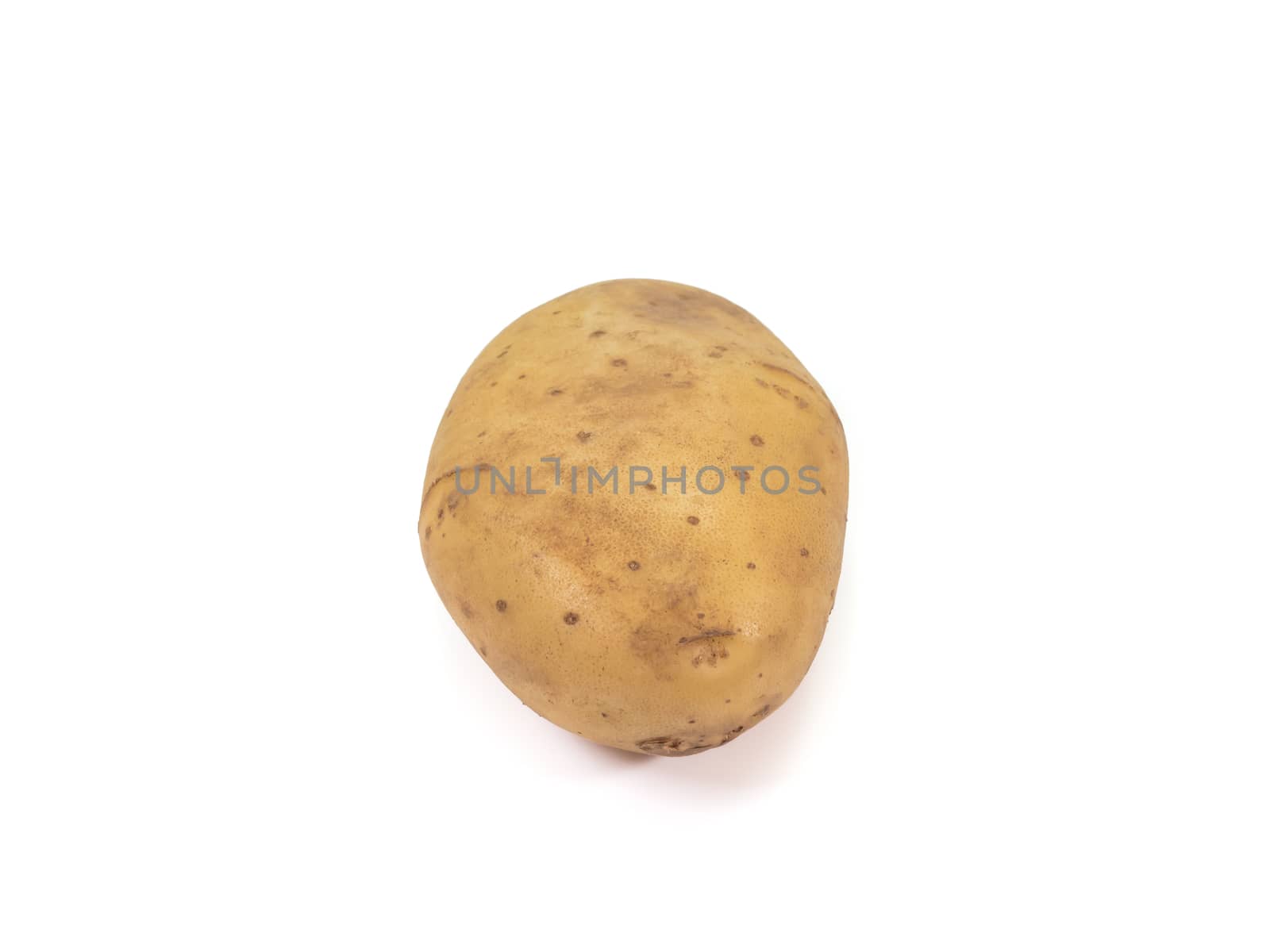 The close up of fresh organic potato vegetable on white background.