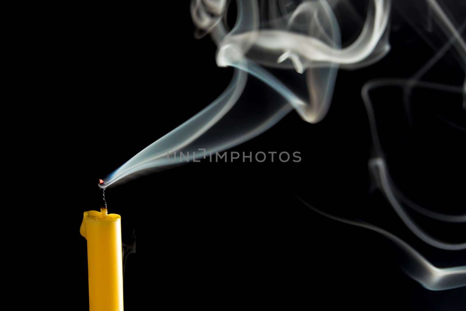 White smoke when the candle goes out by Satakorn