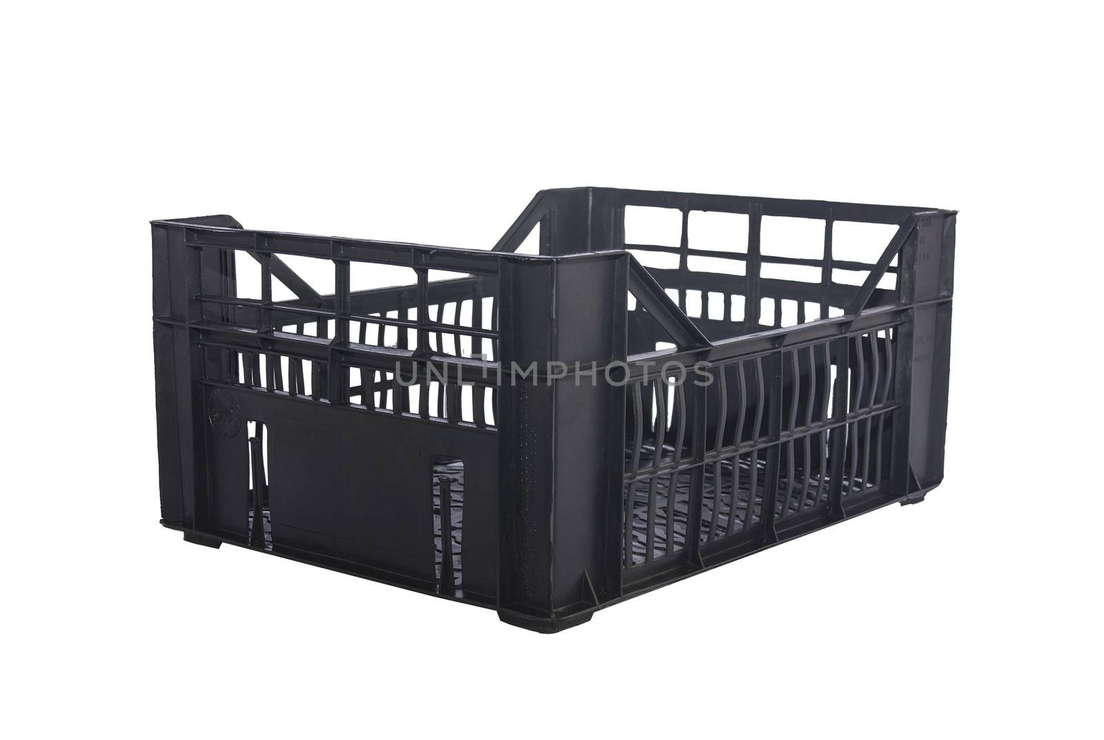 Isolated Plastic crate for vegetables by pippocarlot