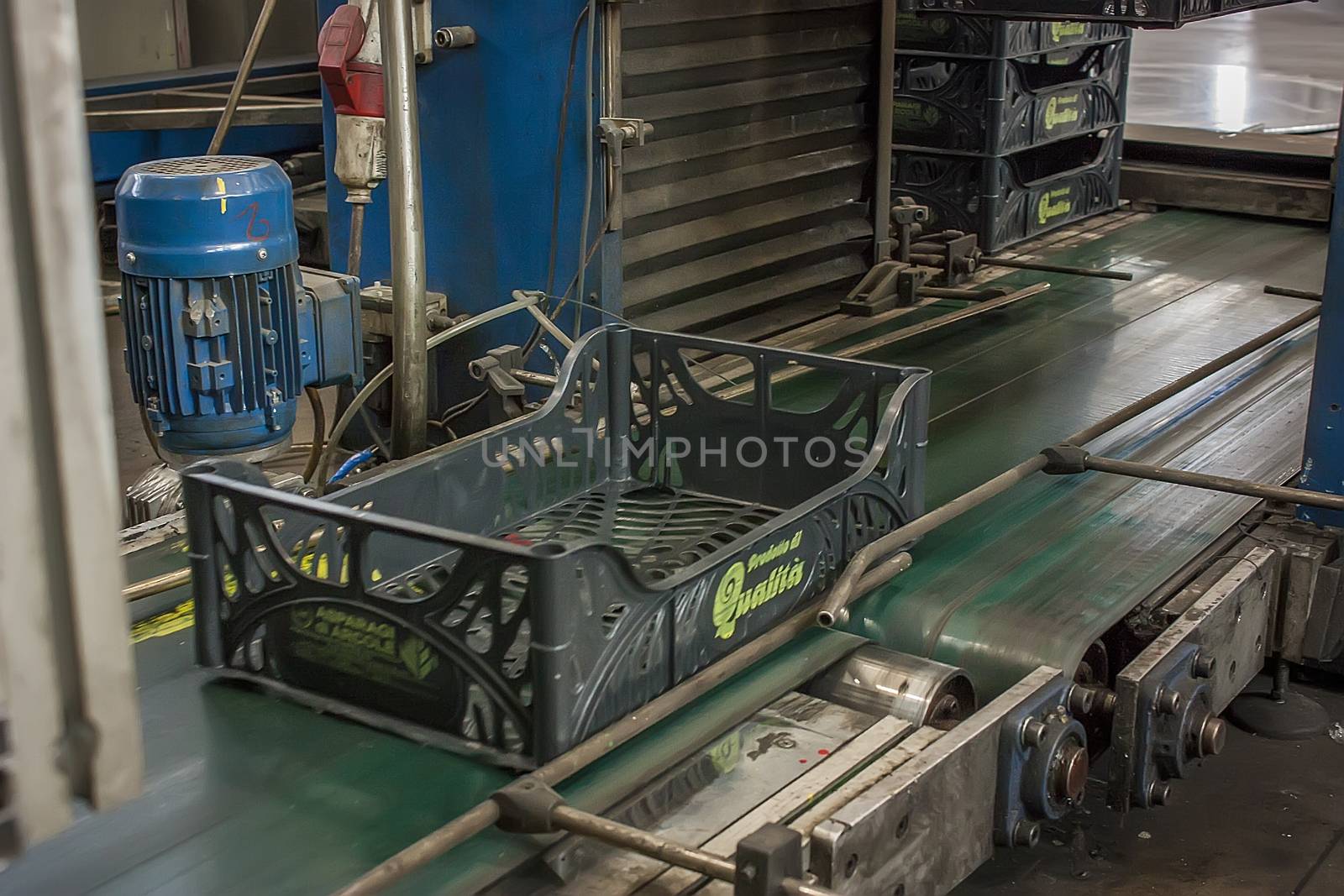 LUSIA, ITALY 24 MARCH 2020: Machinery packaging factory