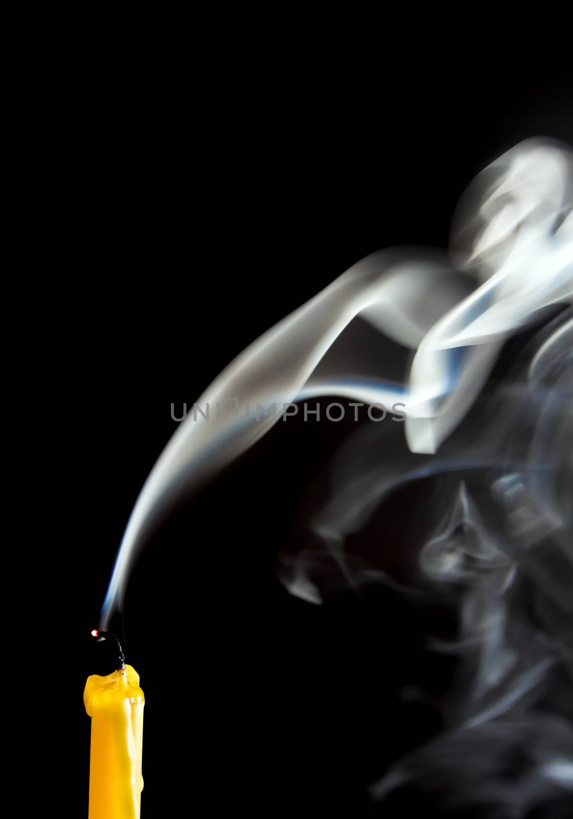 White smoke when the candle goes out by Satakorn