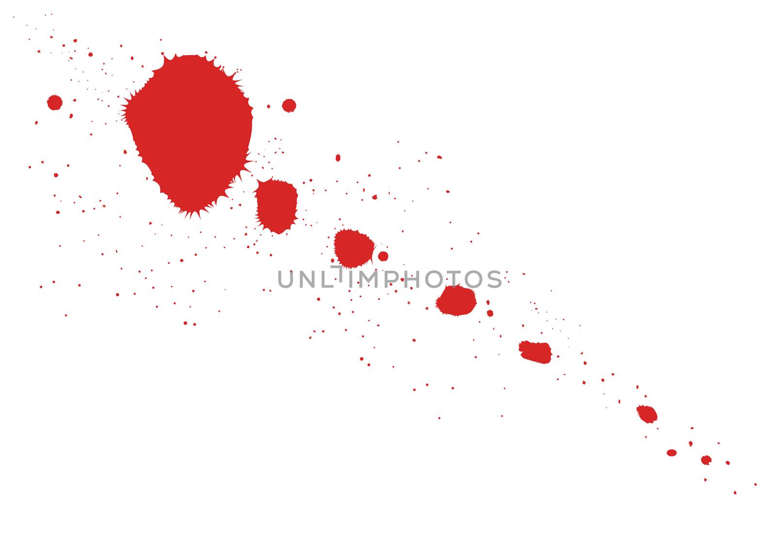 A blood or paint splatter.