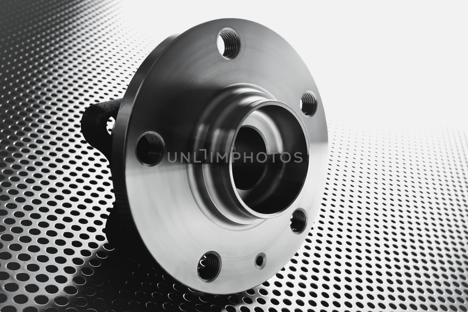 Composition of the car wheel bearing on metal surface