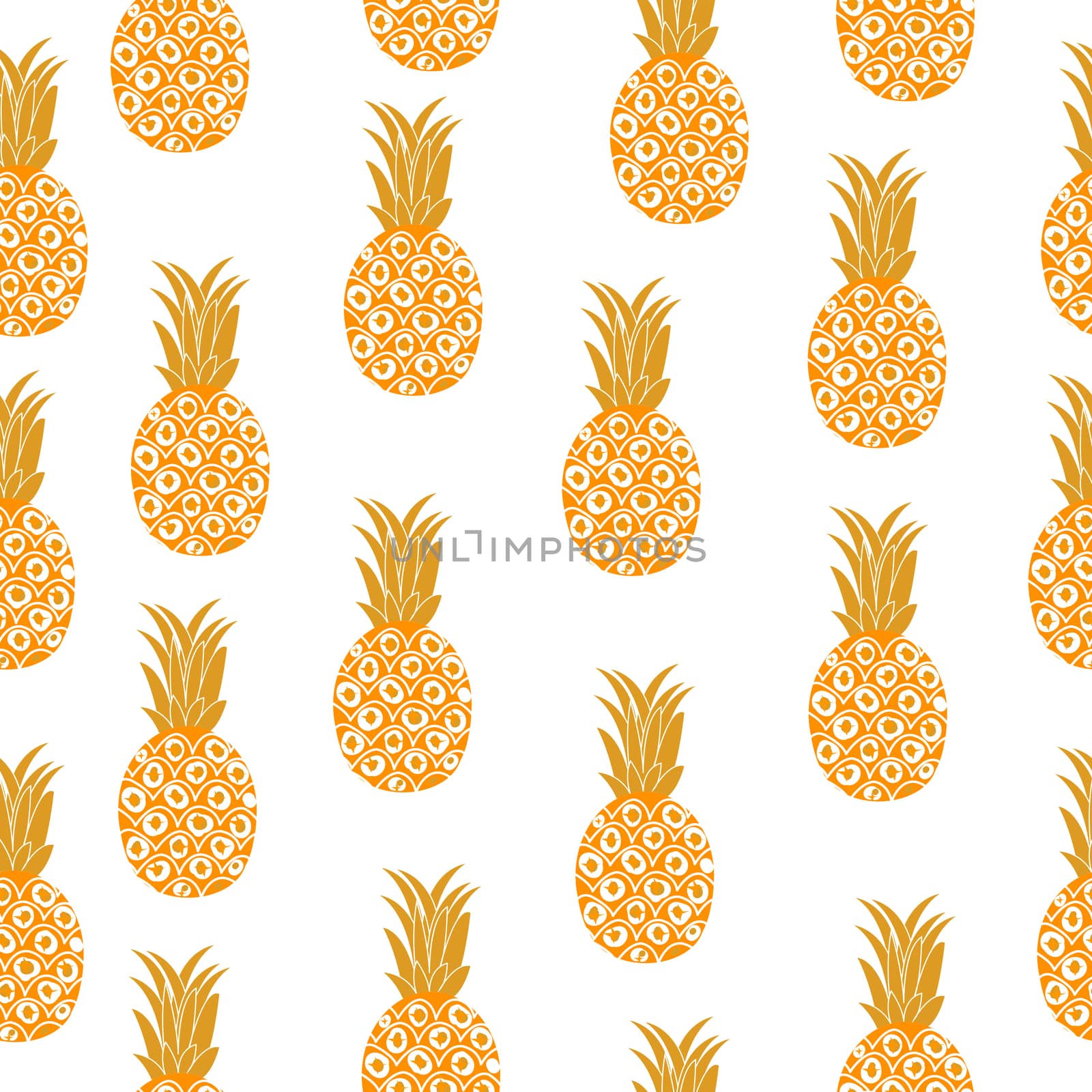 Pineapple seamless texture. Pineapple background, wallpaper, fabric illustration