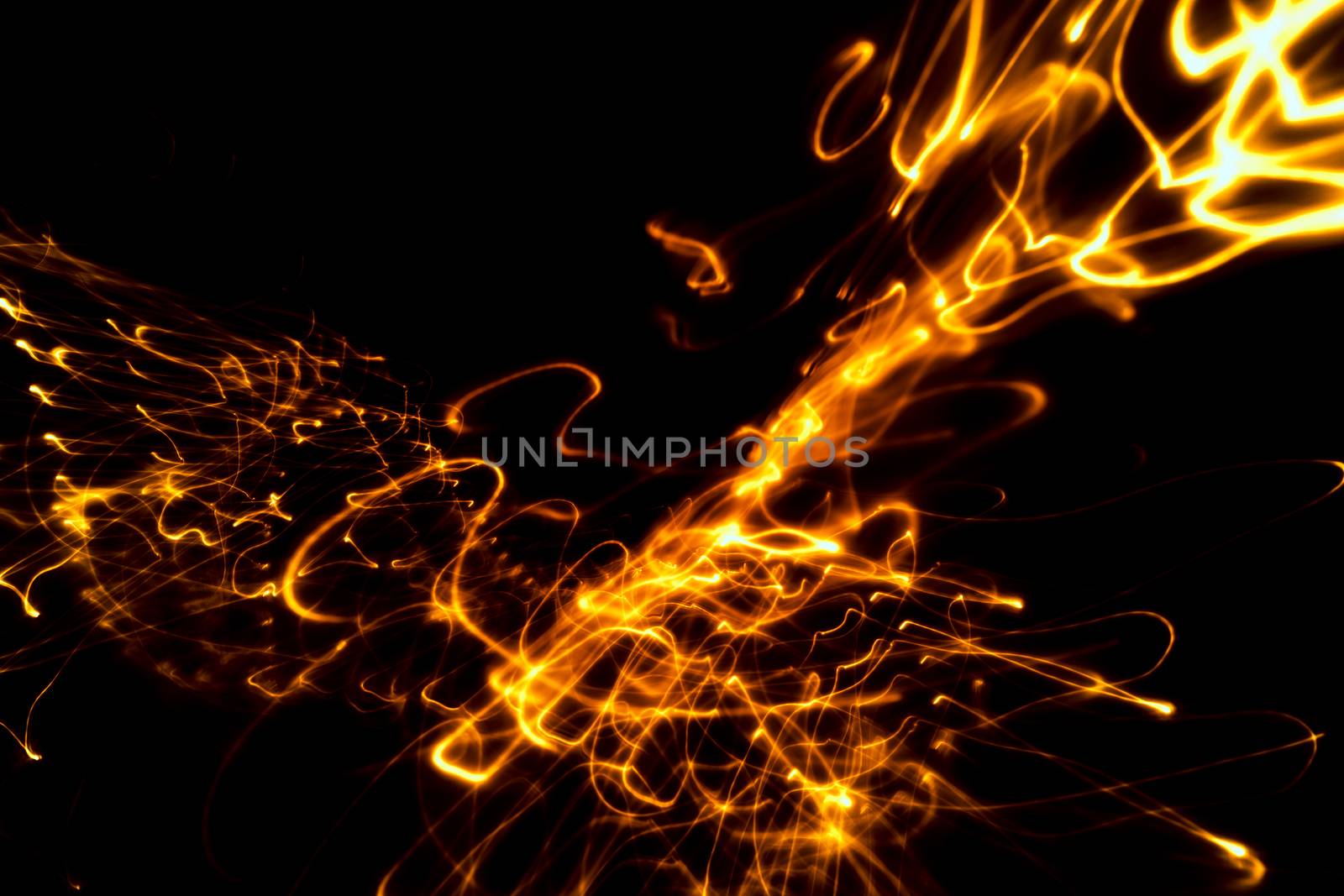 Abstract background light with music note bokeh in the dark