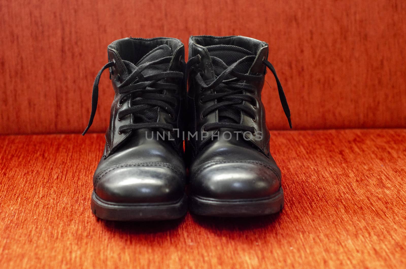 Old Black Leather Boots, Vintage