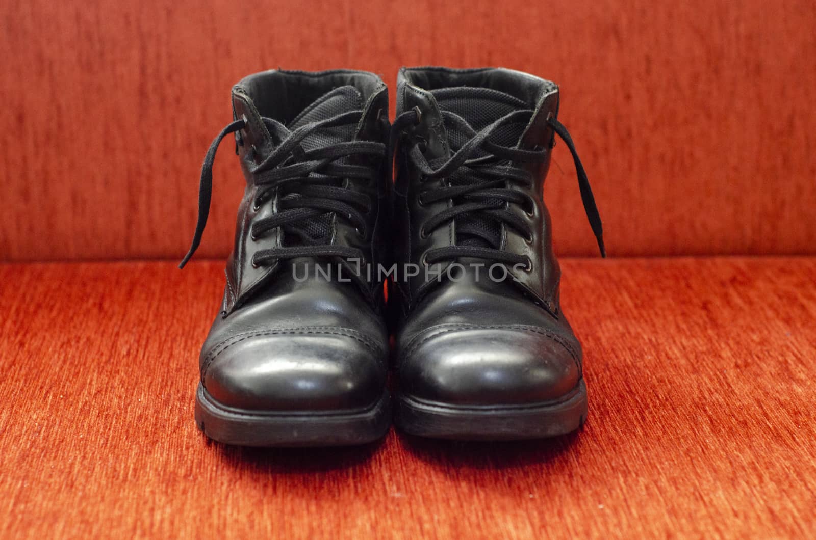 Old Black Leather Boots, Vintage