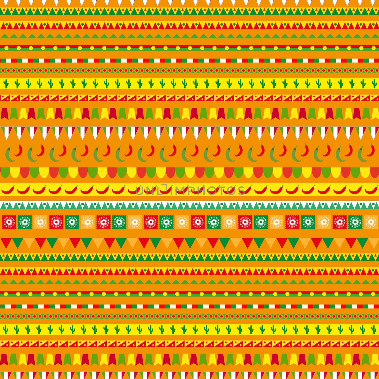 Cinco de Mayo seamless pattern with a traditional ornament. Mexican ethnic, tribal endless background, texture. illustration